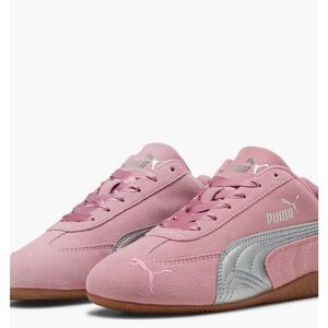 Puma Speedcat Suede Pink and Silver Sneakers